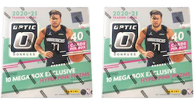 2020-21 Panini Donruss Optic Basketball Mega Box (Hyper Pink Prizms) 2x Lot