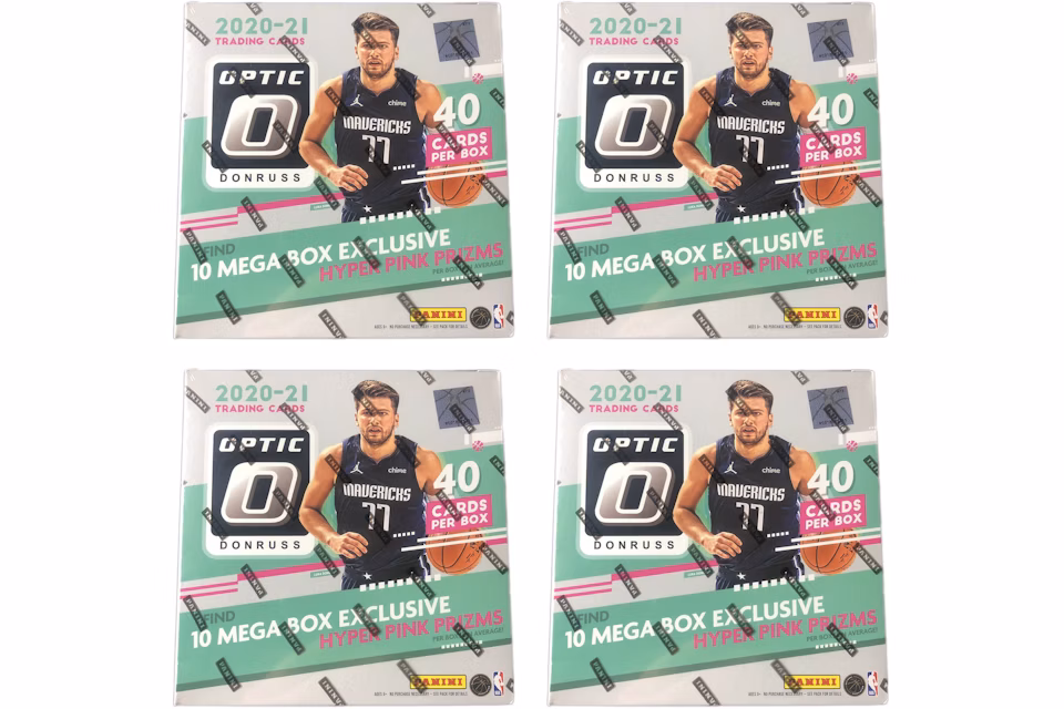 2020-21 Panini Donruss Optic Basketball Mega Box (Hyper Pink Prizms) 4x Lot