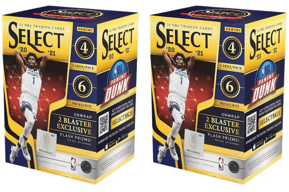 2020-21 Panini Select Basketball Blaster Box (Flash Prizms) 2x Lot