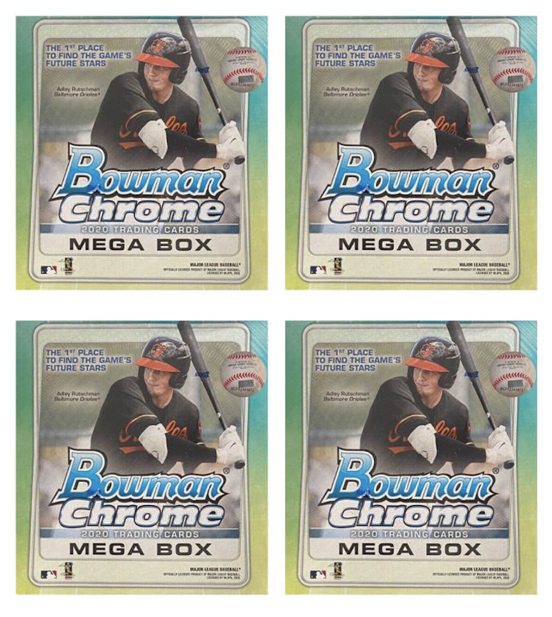 2020 Bowman Chrome Baseball Mega Box 4x Lot - 2020 - US