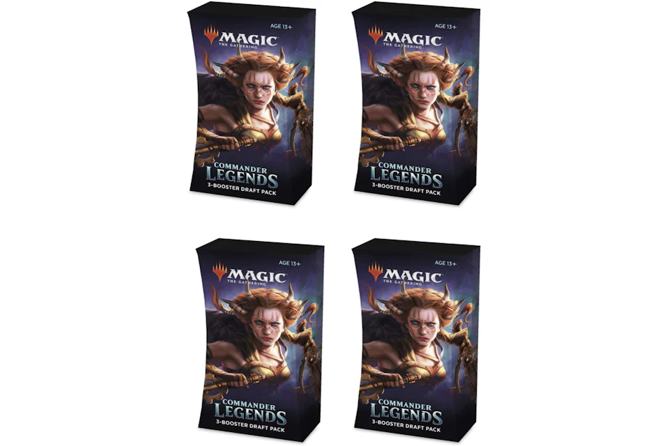 2020 Magic: The Gathering TCG Commander Legends 3 Booster Draft Pack 4x Lot