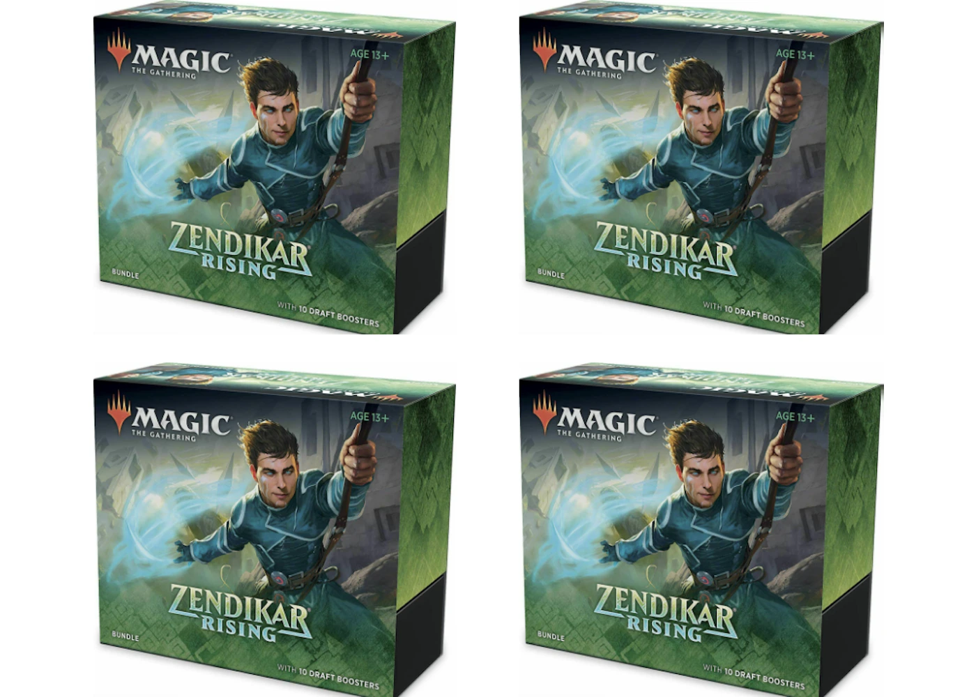 Magic: The Gathering TCG Zendikar Rising Bundle Box 4X Lot - US Magic: The Gathering TCG Zendikar Rising Bundle Box 4X Lot - US