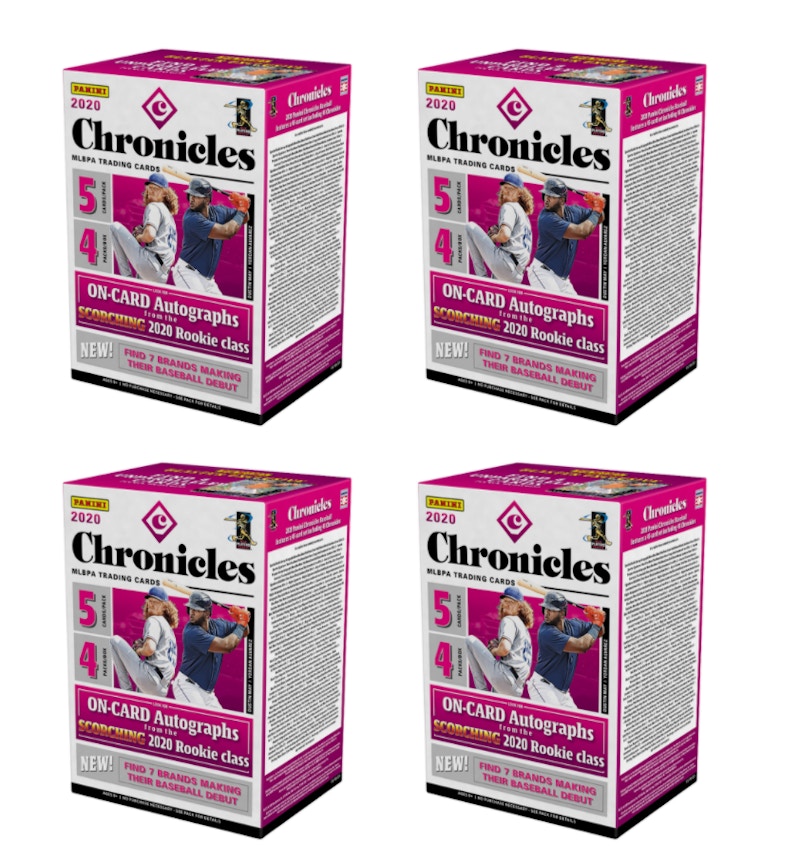 2020 Panini Chronicles Baseball Blaster Box 4x Lot