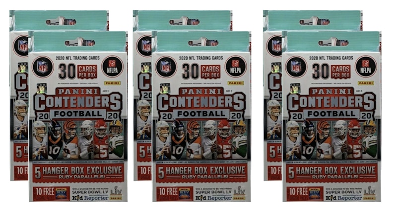 2020 Panini Contenders Football Hanger Box (30 cards) 6x Lot 2020