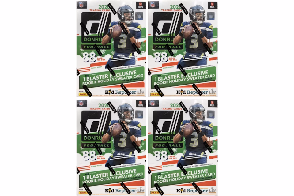 2020 Panini Donruss Football Holiday Blaster Box 4x Lot