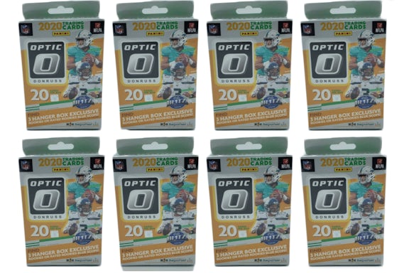 2020 Panini Donruss Optic Football Hanger Box (Blue Scope Parallels) 8x Lot