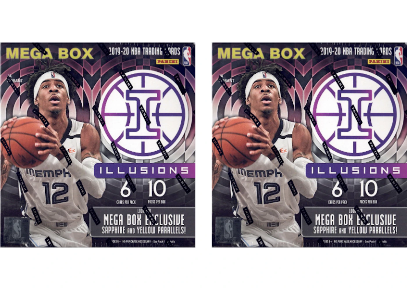 2019-20 Panini Illusions Basketball Mega Box 2x Lot 2020 US