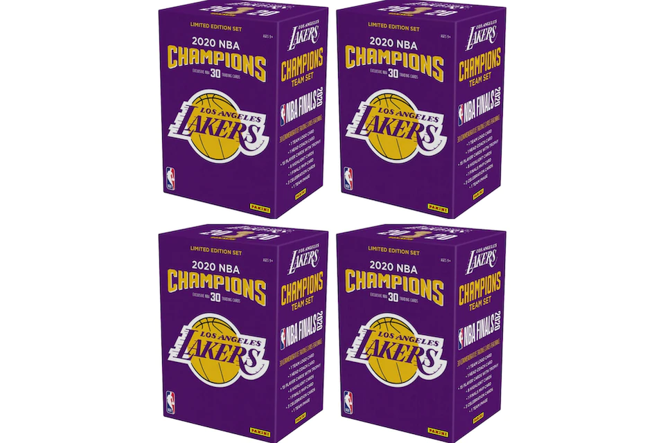 2020 Panini Los Angeles Lakers NBA Finals Champions 30 Card Team Set 4X Lot