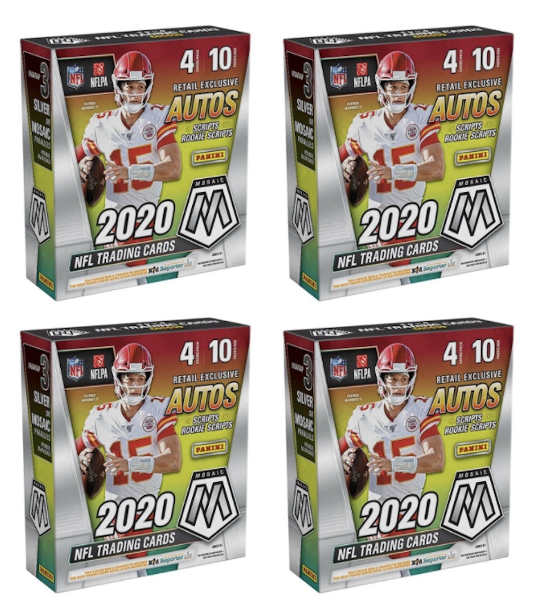 2020 Panini Mosaic Football Fanatics Mega Box 4x Lot 2020