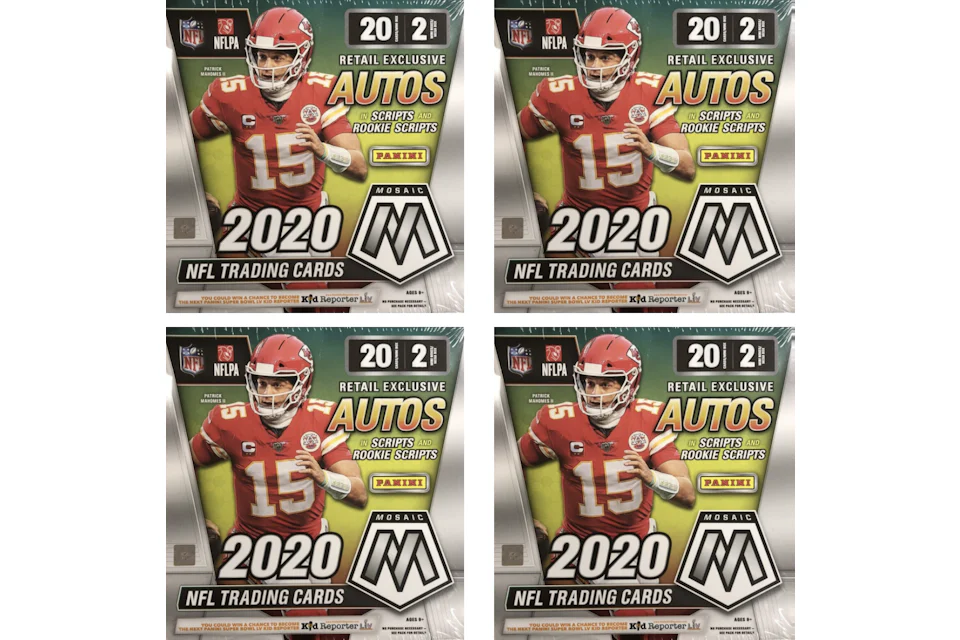 2020 Panini Mosaic Football Wal-Mart Mega Box 4X Lot