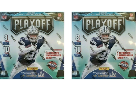 2020 Panini Playoff Football Mega Box 2x Lot 80 ct.