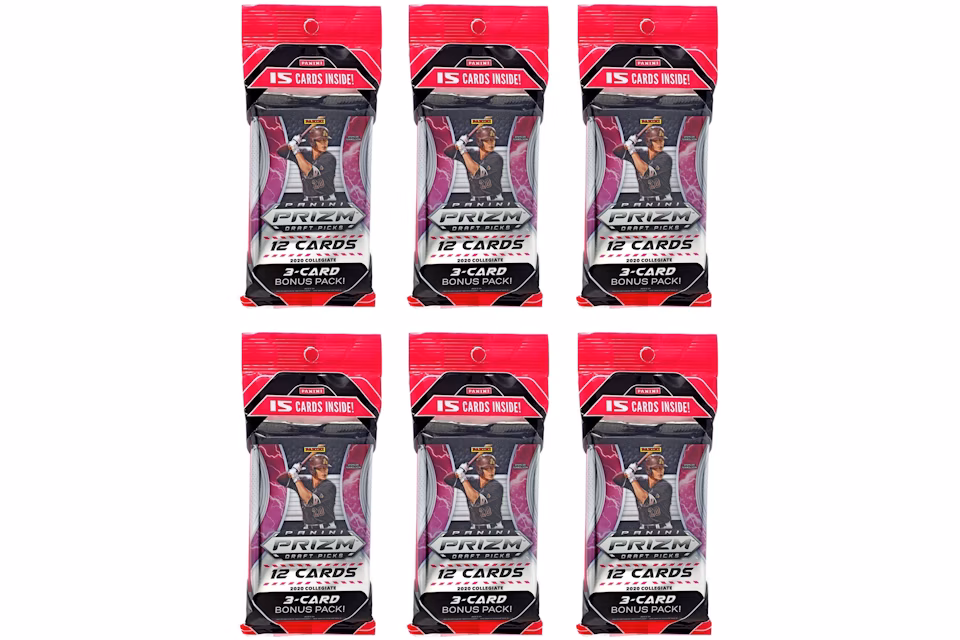 2020 Panini Prizm Draft Picks Baseball Cello Pack 6x Lot