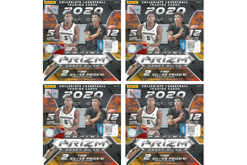 2020 Panini Prizm Draft Picks Basketball Mega Box (Pink Ice Parallels) 4x Lot