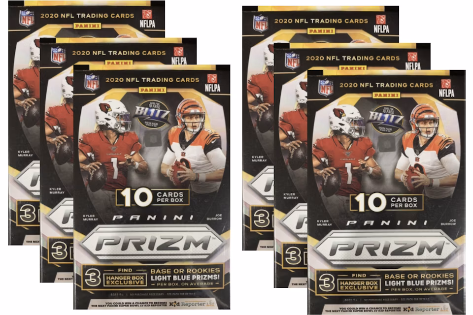 2020 Panini Prizm Football Hanger Box 10 ct Light Blue 6x Lot