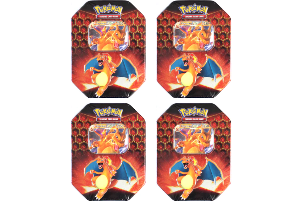 Pokémon TCG Hidden Fates Charizard Tin 4x Lot