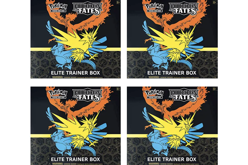 Pok mon TCG Hidden Fates Elite Trainer Box 4x Lot