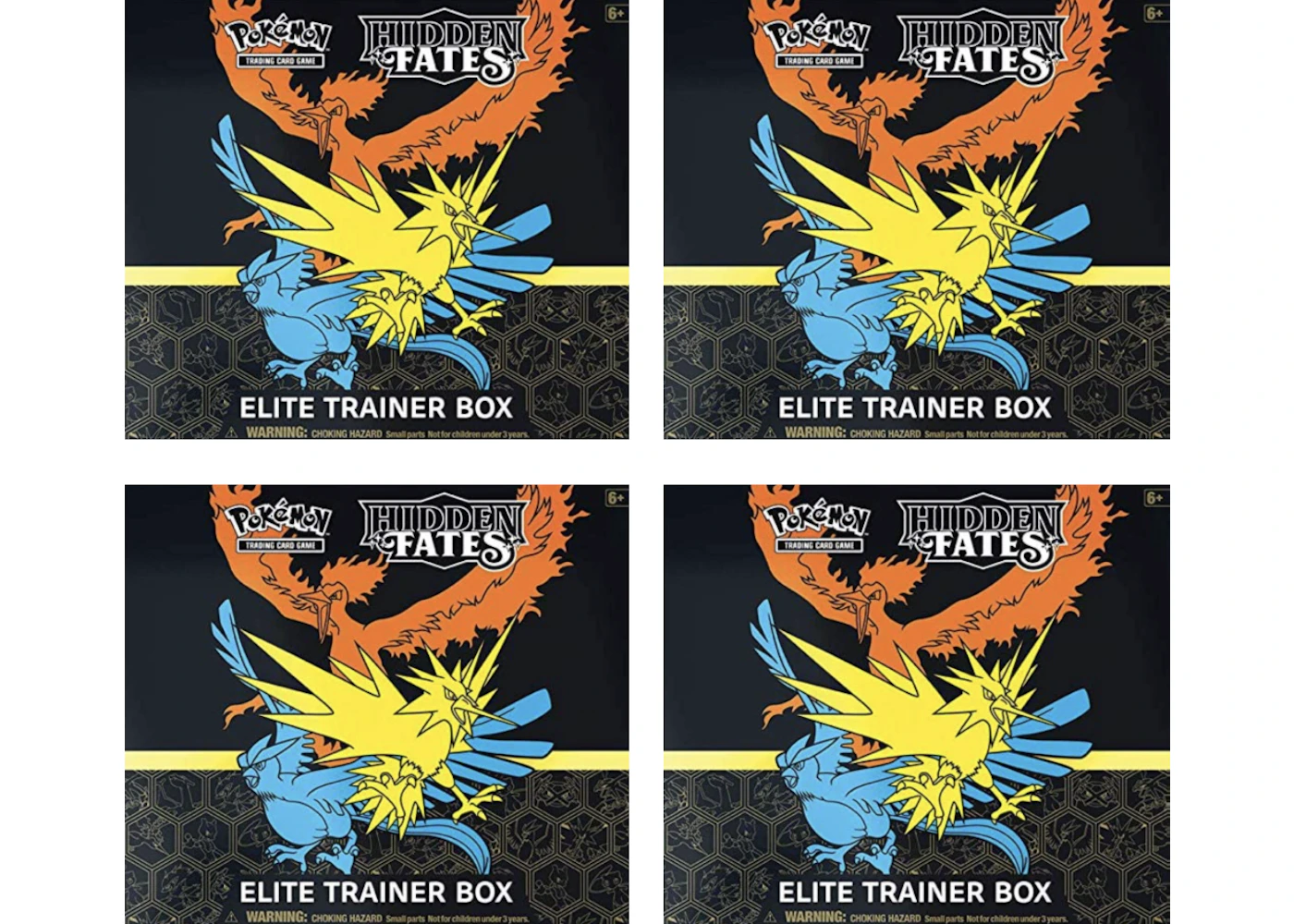 Pokmon TCG Hidden Fates Elite Trainer Box 4x Lot - US Pokmon TCG Hidden Fates Elite Trainer Box 4x Lot - US