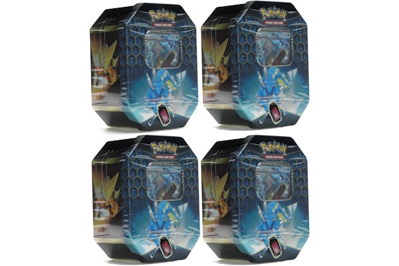 Lote de 4 latas 2019 Pokemon Hidden Fates Gyrados