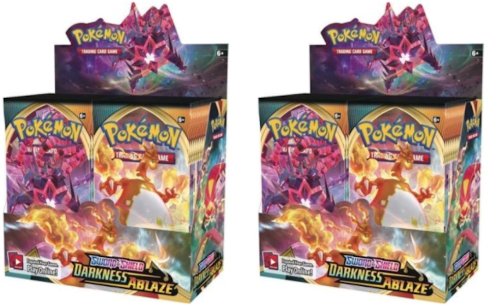Pokémon TCG Sword & Shield Darkness Ablaze Booster Box 2x Lot - US
