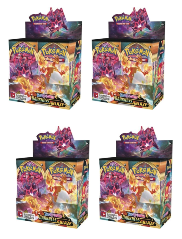 18 DARKNESS ABLAZE Booster Pack Lot Factory Sealed From Box Pokemon Cards 