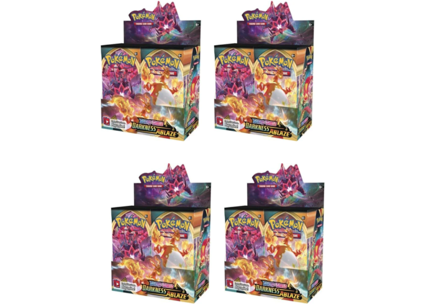 Pokmon TCG Sword & Shield Darkness Ablaze Booster Box 4x Lot - US Pokmon TCG Sword & Shield Darkness Ablaze Booster Box 4x Lot - US