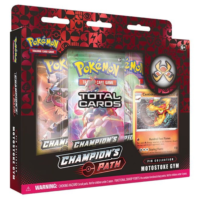 2020 Pokemon TCG Champion's Path Motostoke Pin Collection Box NEW & SEALED!! 