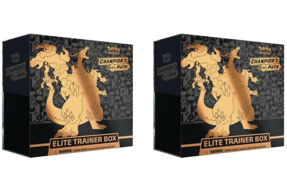 Lote de 2 cajas de Entrenador Élite 2020 Pokemon TCG Champions Path