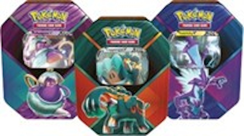 2020 Pokemon TCG Galar Challengers Tin Polteageist V/Copperajah V