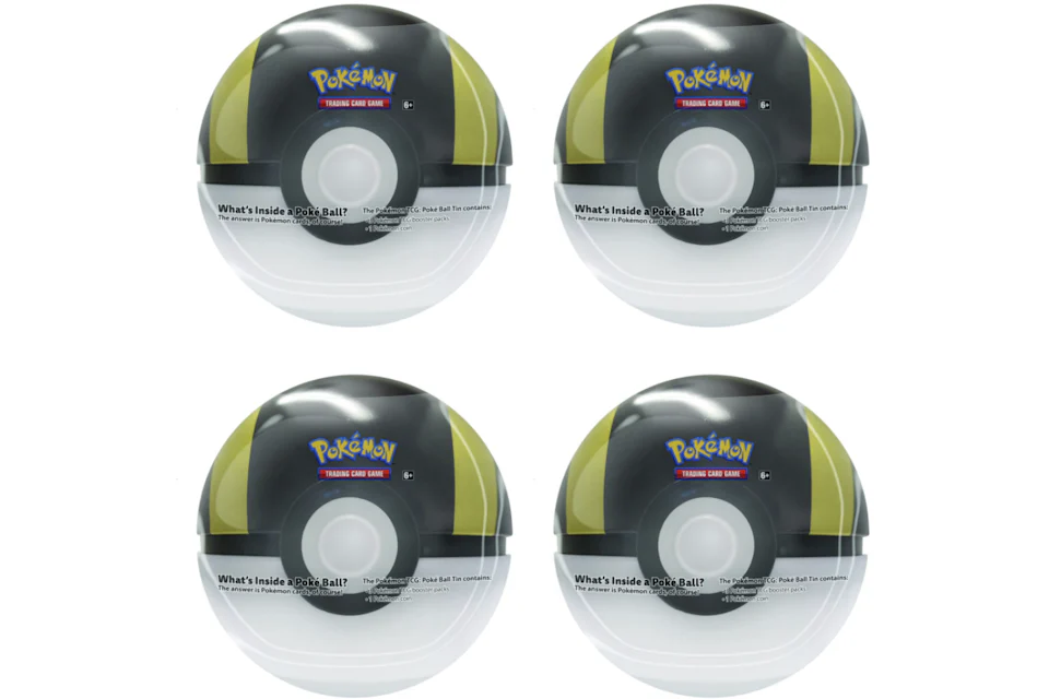 Pokémon TCG Gold Ultra Ball Tin 4X Lot