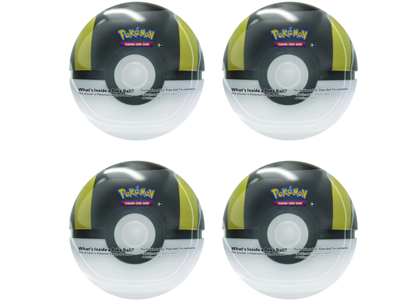 Pokmon TCG Gold Ultra Ball Tin 4X Lot - US Pokmon TCG Gold Ultra Ball Tin 4X Lot - US