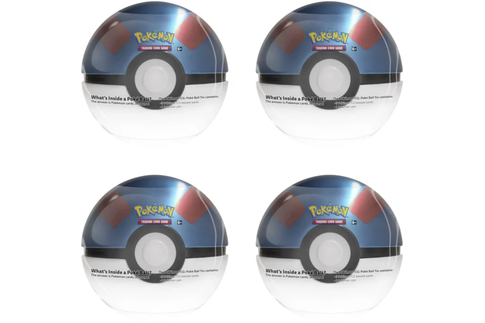 Pokémon TCG Great Ball Tin 4X Lot