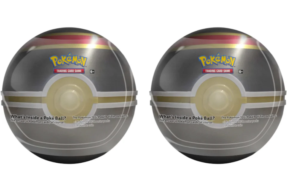 Pokémon TCG Luxury Ball Grey Tin 2X Lot
