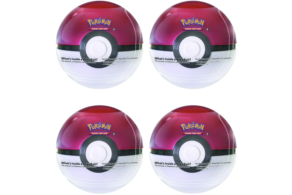 Pokémon TCG Poke Ball Tin 4X Lot
