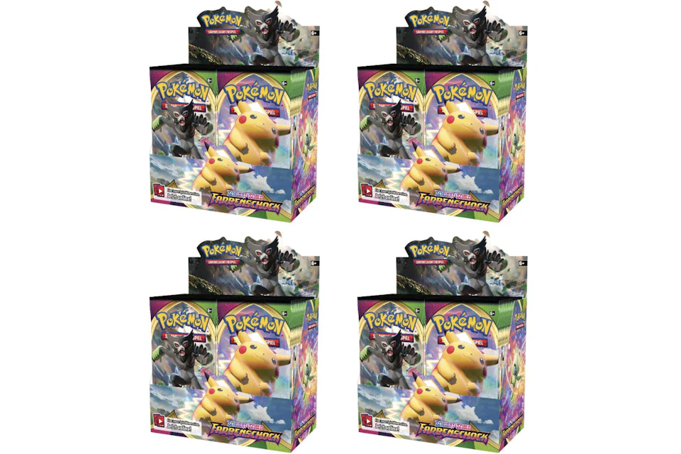 Pokémon TCG Schwert & Schild Farbenschock Booster Box 4x Lot