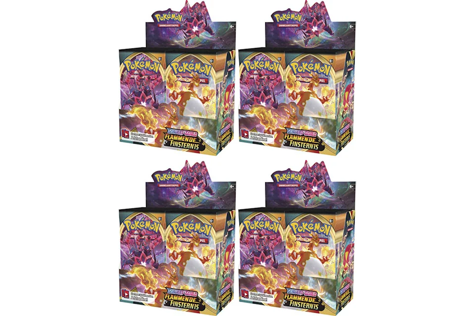 Pokémon TCG Schwert & Schild Flammende Finsternis Booster Box 4x Lot