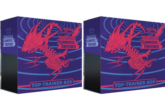 Pokémon TCG Schwert & Schild Flammende Finsternis Top Trainer Box 2x Lot