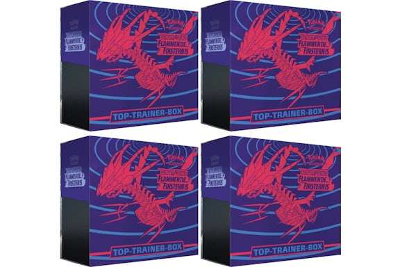 Pokémon TCG Schwert & Schild Flammende Finsternis Top Trainer Box 4x Lot