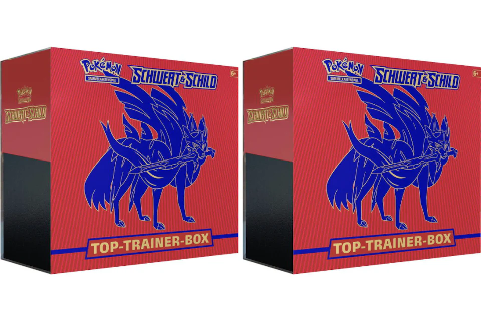 Pokémon TCG Schwert & Schild Top Trainer Box (Rot) 2x Lot