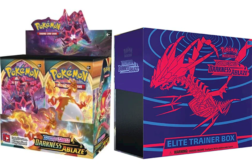 Pokémon TCG Sword & Shield Darkness Ablaze Booster Box & Elite Trainer Box Bundle