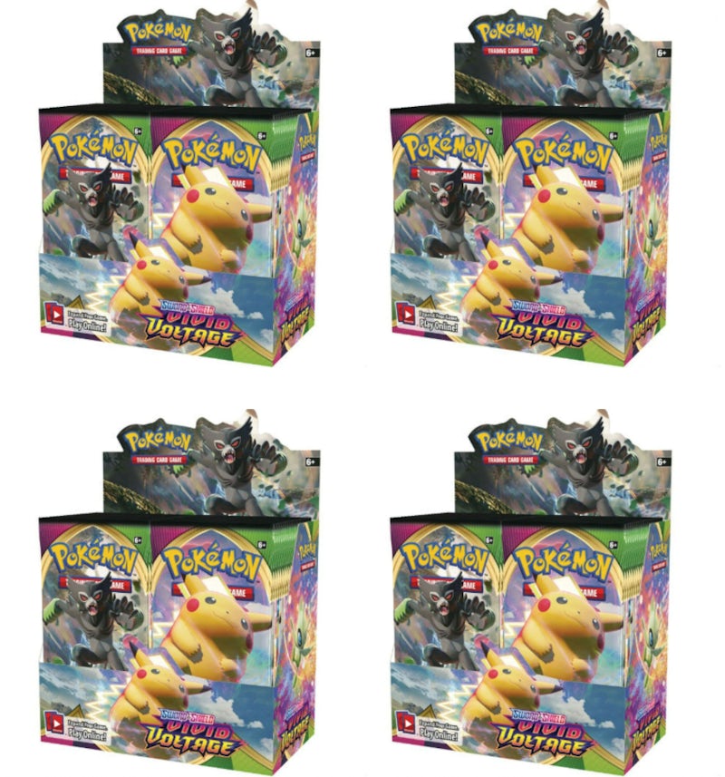 2020 Pokemon TCG Sword & Shield Vivid Voltage Booster Box 4X Lot - US 2020 Pokemon TCG Sword & Shield Vivid Voltage Booster Box 4X Lot - US