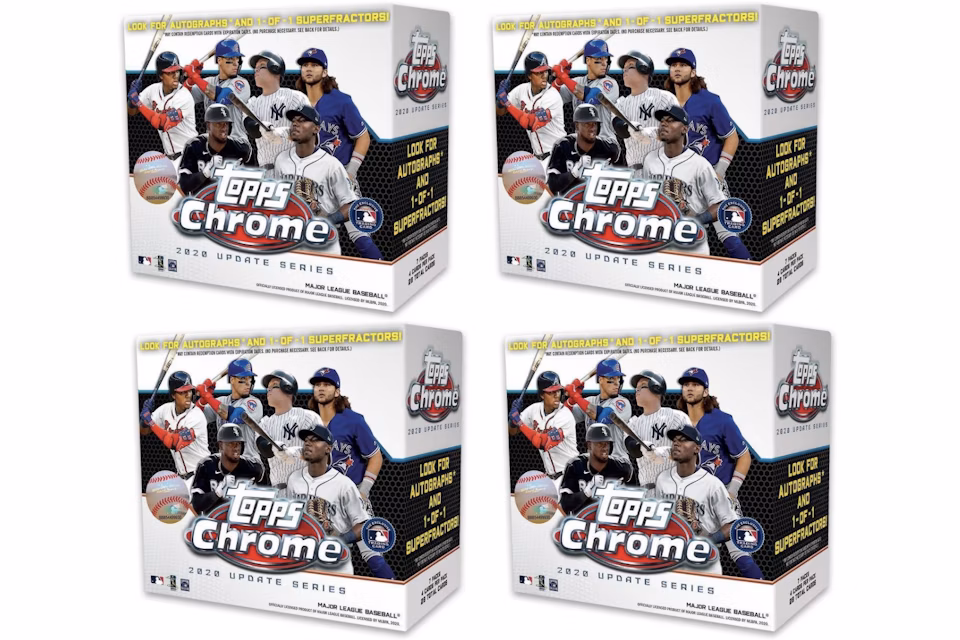 2020 Topps Chrome Update Box 4x Lot (white or blue)