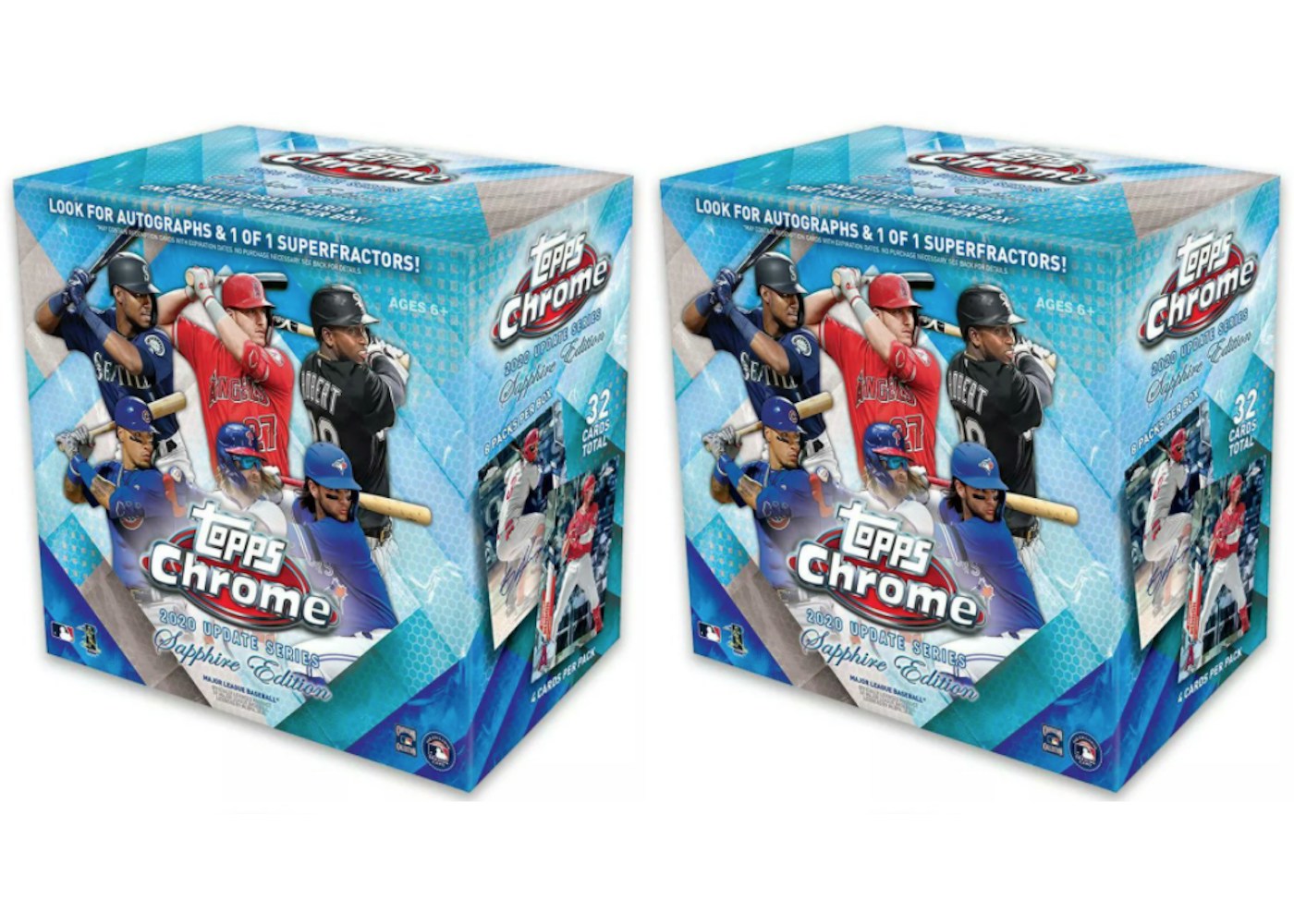 2020 Topps Chrome Update Sapphire Edition Baseball Box 2x Lot 2020