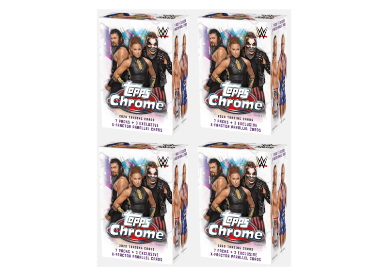 2020 Topps Chrome WWE Blaster Box 4x Lot