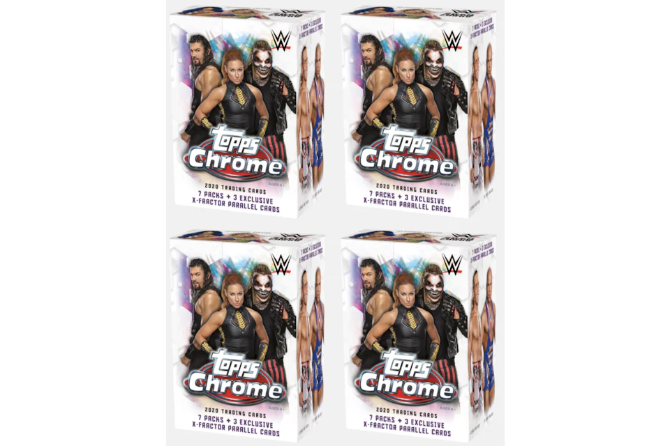 2020 Topps Chrome WWE Blaster Box 4x Lot