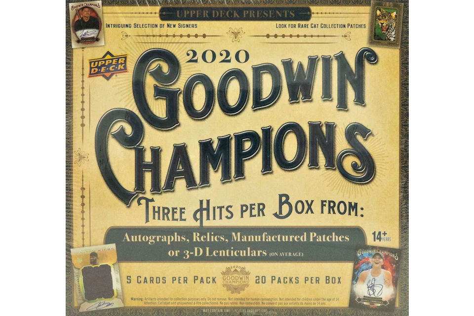 2020 Upper Deck Goodwin Champions Hobby Box