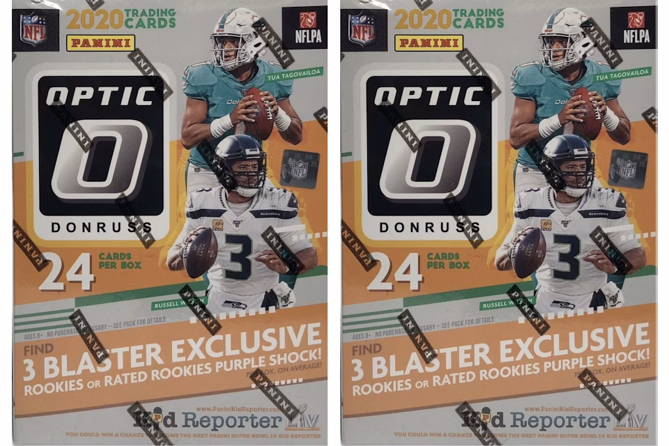 2020 Panini Donruss Optic Football Blaster Box (Purple Shock parallels) 2x Lot