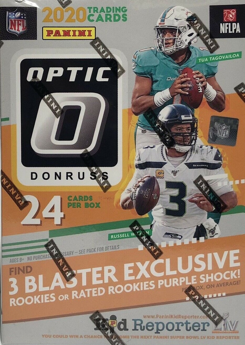 SEALED 2021 Panini Donruss fashion Optic NFL Football Blaster Box Purple Shock Parallels