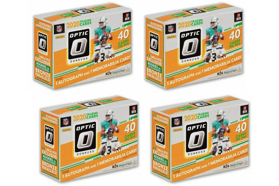 2020 Panini Donruss Optic Football Mega Box (Bronze Parallels) 4x Lot