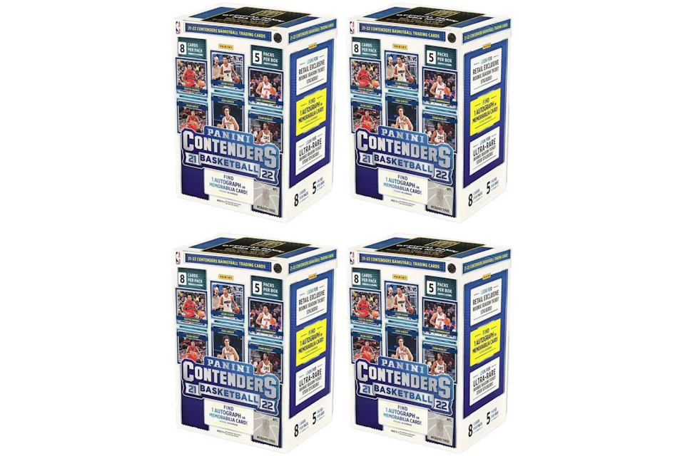 2021-22 Panini Contenders Basketball Blaster Box (40 Count) 4x Lot