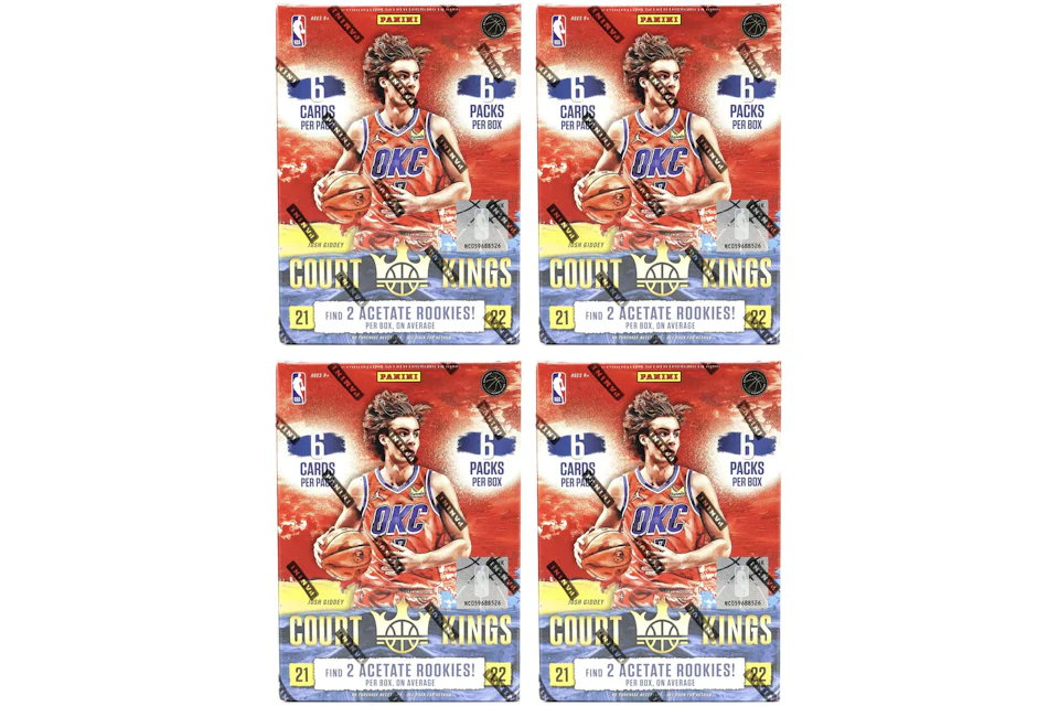2021-22 Panini Court Kings Basketball International Blaster Box 4x Lot